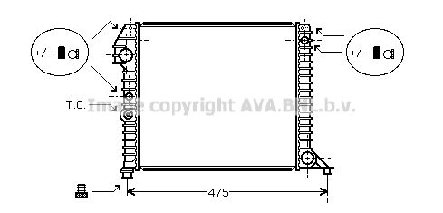 AVA QUALITY COOLING Радиатор, охлаждение двигателя VO2056